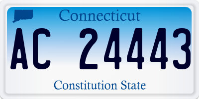 CT license plate AC24443