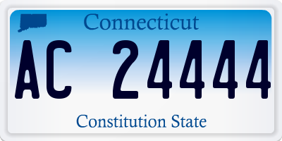 CT license plate AC24444