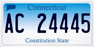 CT license plate AC24445