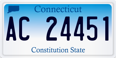 CT license plate AC24451