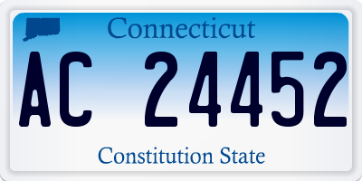 CT license plate AC24452