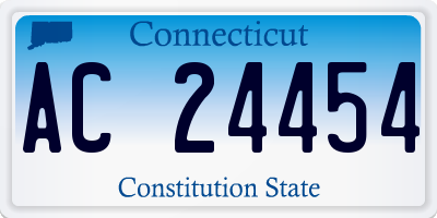 CT license plate AC24454