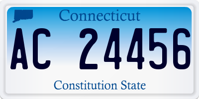 CT license plate AC24456