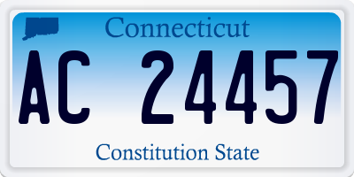 CT license plate AC24457