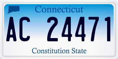 CT license plate AC24471