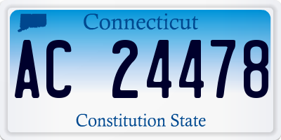 CT license plate AC24478