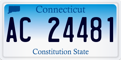 CT license plate AC24481