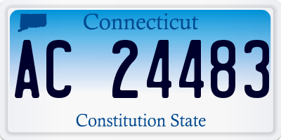 CT license plate AC24483