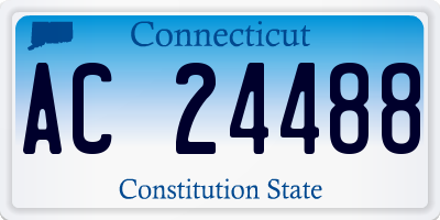 CT license plate AC24488