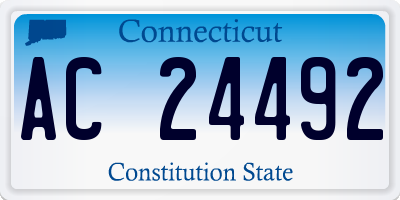 CT license plate AC24492