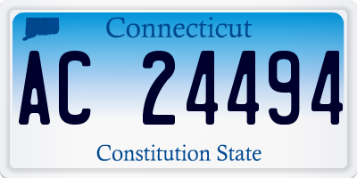 CT license plate AC24494