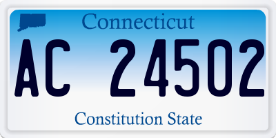 CT license plate AC24502