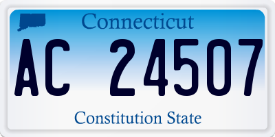 CT license plate AC24507