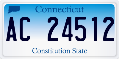 CT license plate AC24512