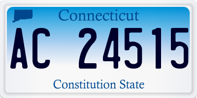 CT license plate AC24515