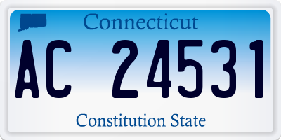 CT license plate AC24531