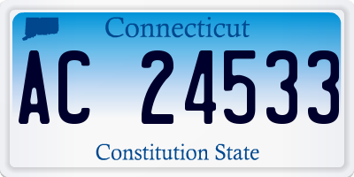 CT license plate AC24533