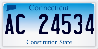 CT license plate AC24534