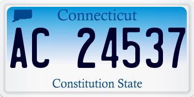 CT license plate AC24537