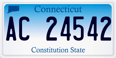 CT license plate AC24542