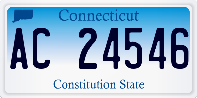CT license plate AC24546