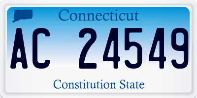 CT license plate AC24549