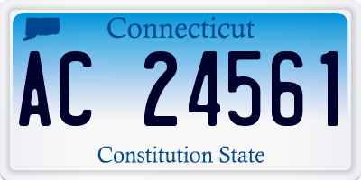 CT license plate AC24561