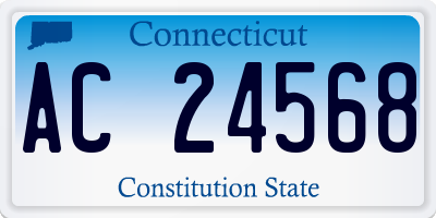 CT license plate AC24568