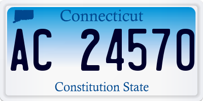 CT license plate AC24570