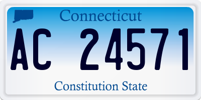 CT license plate AC24571