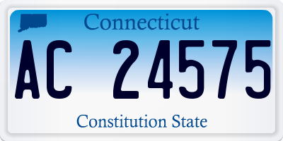 CT license plate AC24575