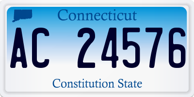 CT license plate AC24576