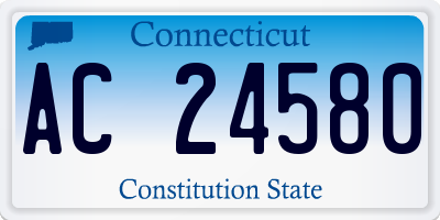 CT license plate AC24580