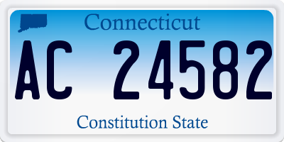 CT license plate AC24582