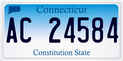 CT license plate AC24584