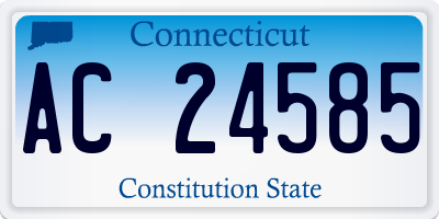 CT license plate AC24585