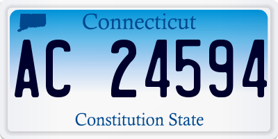 CT license plate AC24594