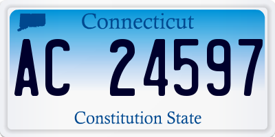 CT license plate AC24597