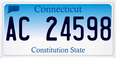 CT license plate AC24598