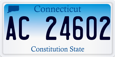 CT license plate AC24602