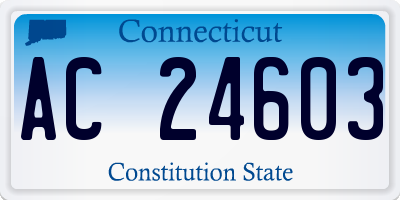 CT license plate AC24603