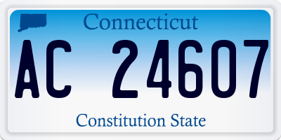 CT license plate AC24607