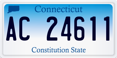 CT license plate AC24611