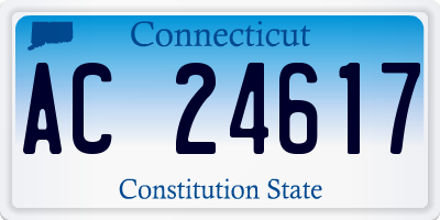CT license plate AC24617