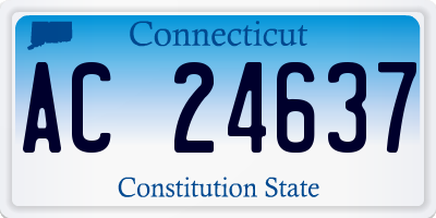 CT license plate AC24637