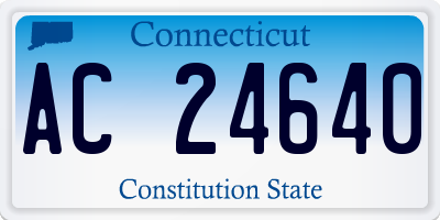 CT license plate AC24640