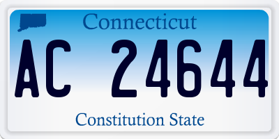 CT license plate AC24644