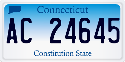 CT license plate AC24645