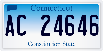 CT license plate AC24646