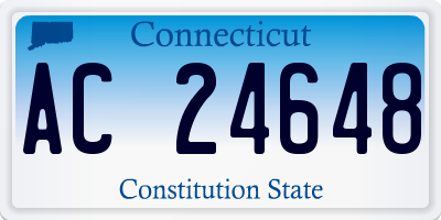 CT license plate AC24648